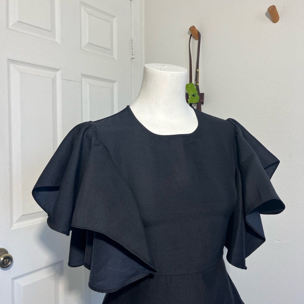 CO Collection Black Ruffle Sleeve Top - Picture 2 of 6